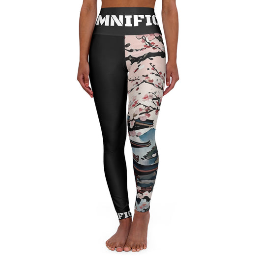 Omnific Cherry blossom High waisted Yoga pants