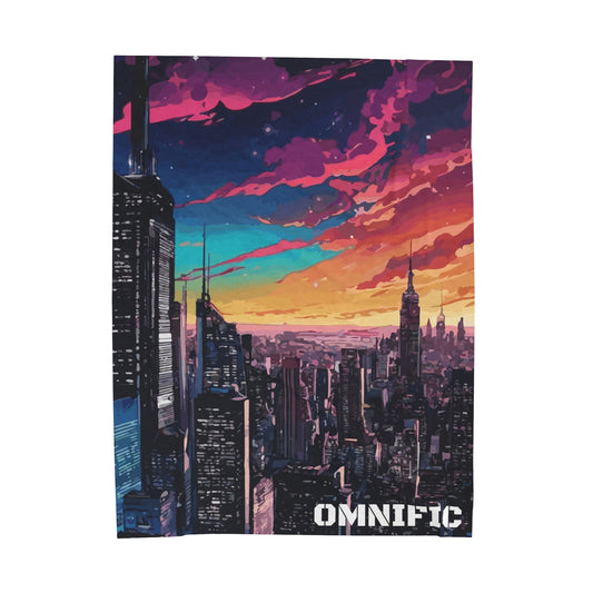 Omnific City view #1 Plush blanket